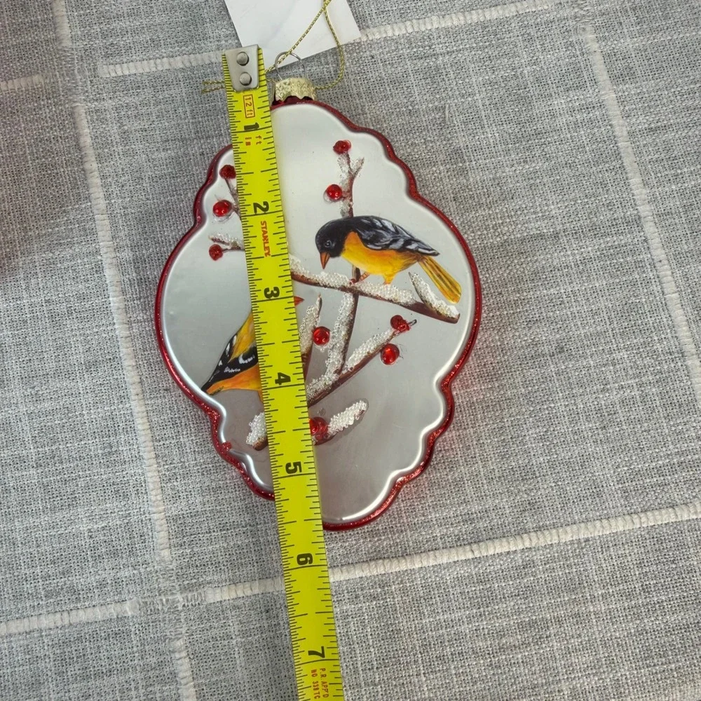 Gold Finch Song Bird Christmas Ornament with Gift Box by Valerie Parr Hill